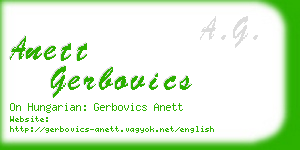 anett gerbovics business card